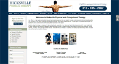 Desktop Screenshot of hicksvillephysicaltherapy.com